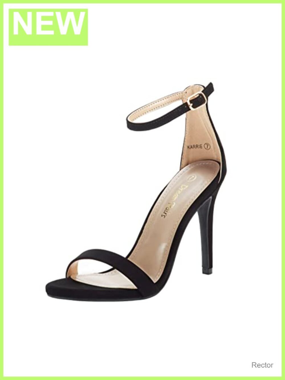 Women's Stiletto Heel Sandals with Removable Floral Applique Ankle Strap Faux